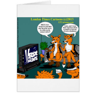 Cartão Cartoon de Notícias Conservadoras