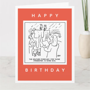 Cartão Cartoon de Previsão de Tempo em Arca de Noah