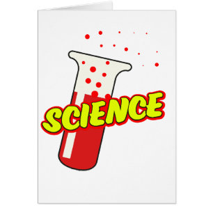 Cartão Cartoon do Science Flask