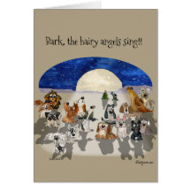 Cartoon Dog Holiday Christmas Card