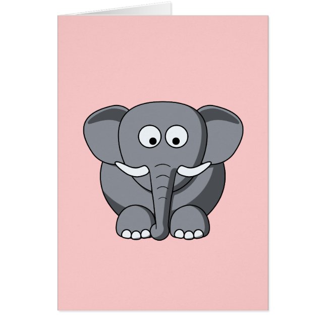 Cartão Cartoon Elephant Card (Frente)
