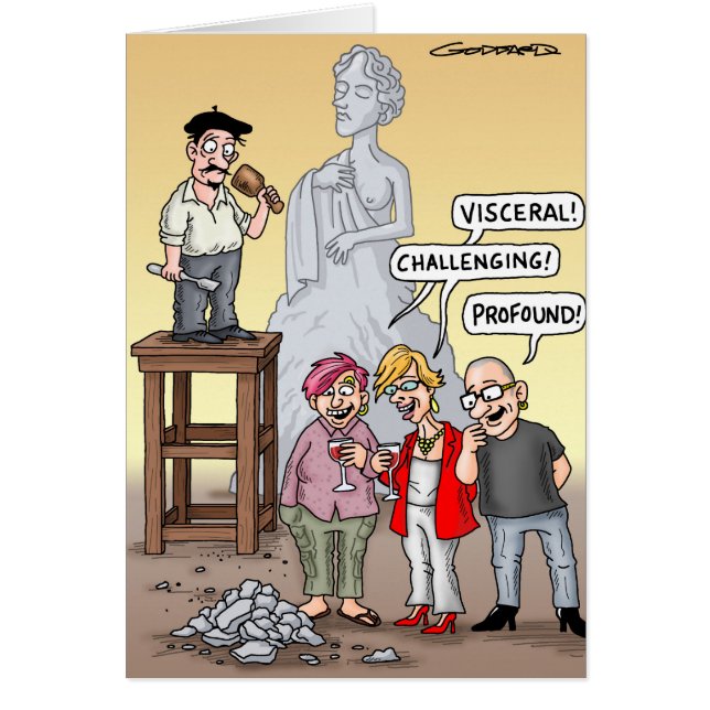 Cartão Cartoon Encantado por Clive Goddard (Frente)