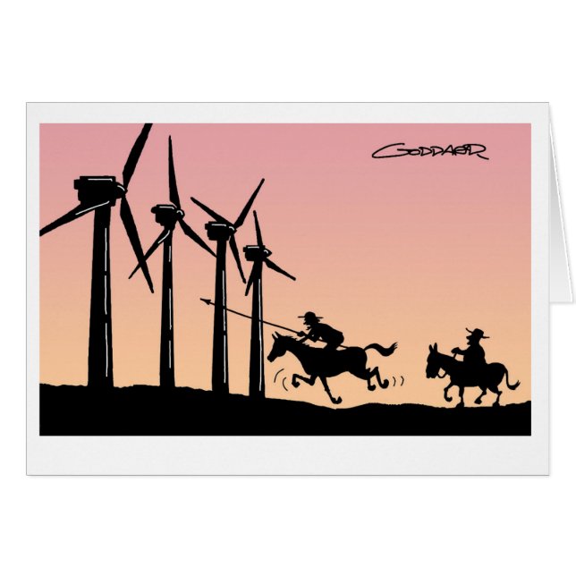 Cartão Cartoon Encantado por Clive Goddard (Frente Horizontal)