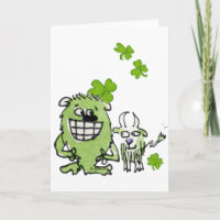 Cartoon Engraçado Criaturas Ruas. Dia dos Paddys S