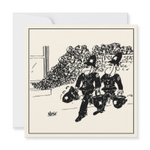 Cartoon Engraçado da Polícia. Estação de Polícia e