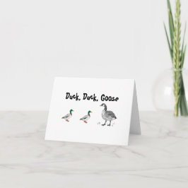 Cartão Cartoon Engraçado Duck Goose, Jogo das Crianças