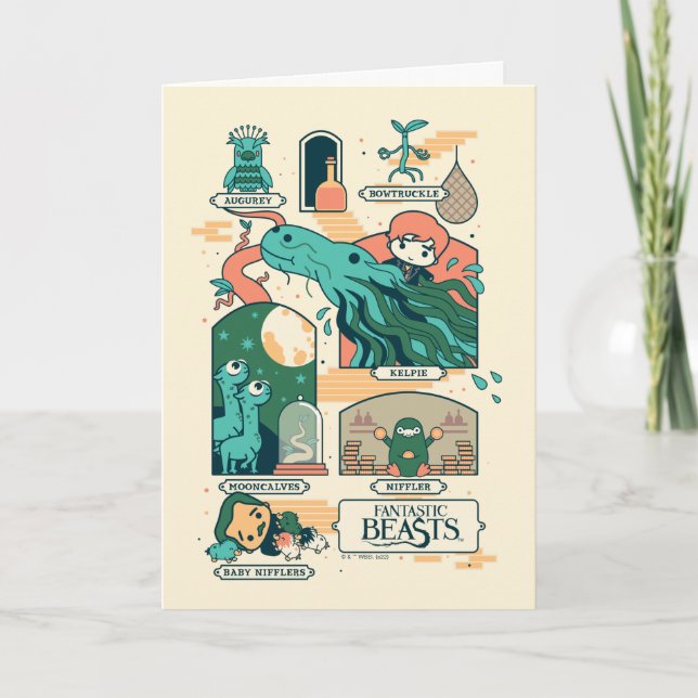 Cartão Cartoon Fantastic Beasts Scenes (Frente)