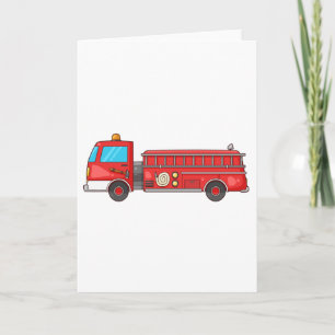 Cartão Cartoon Fire Truck/Engine