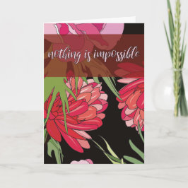 Cartão Cartoon Floral Encorajamento