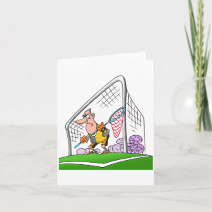 Cartão Cartoon Goalkeeper Note Cards