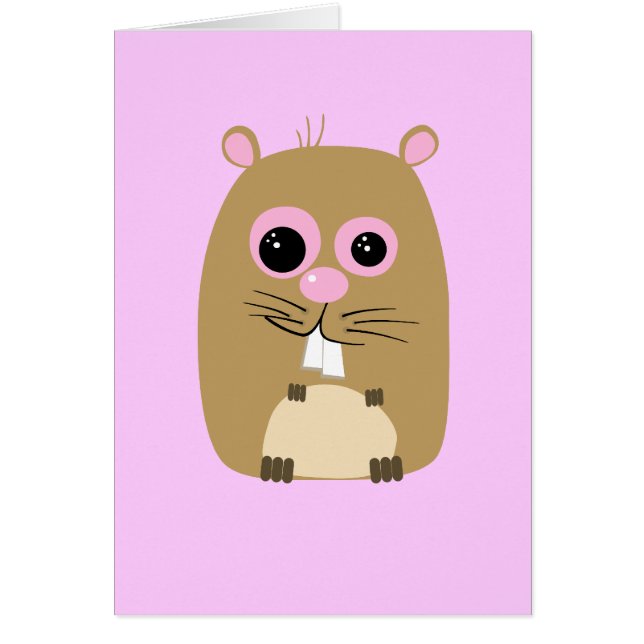 Cartão Cartoon Hamster Card (Frente)
