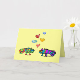 Cartão Cartoon Iguanas Engraçado Cartoon Folheto