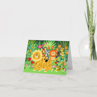 Cartão Cartoon Liger e Friends notecard