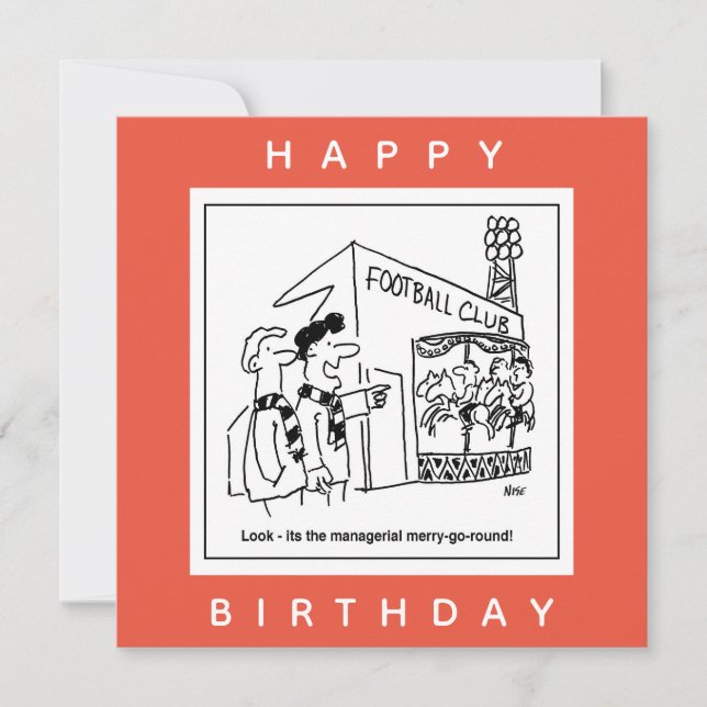 Cartão Cartoon Managerial do Clube de Futebol (Frente)