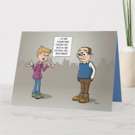 Cartão Cartoon; morgen heb ik een Corona test.