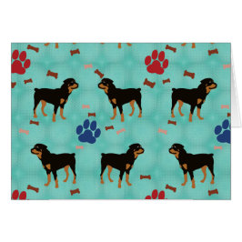 Cartão Cartoon Rottweiler