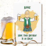 Cartão Cartoon Snarky Sassy Male com Kilt Funny Birthday<br><div class="desc">À procura de um cartão de aniversário com um "wee" pedaço de sarro. Não olhe mais!!!! Personalize com seu nome e seu dentro de mensagem</div>