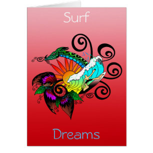 Cartão Cartoon Surfer Dude