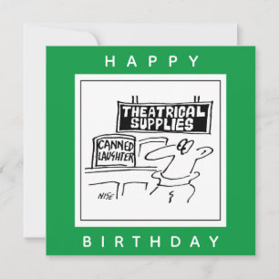 Cartão Cartoon Teatral De Risos Enlatados