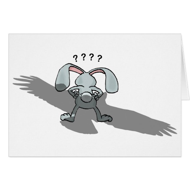 Cartão ???? Cartum de Coelho (Frente Horizontal)