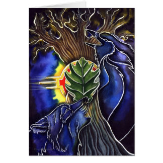 Cartão Carvalho da noite