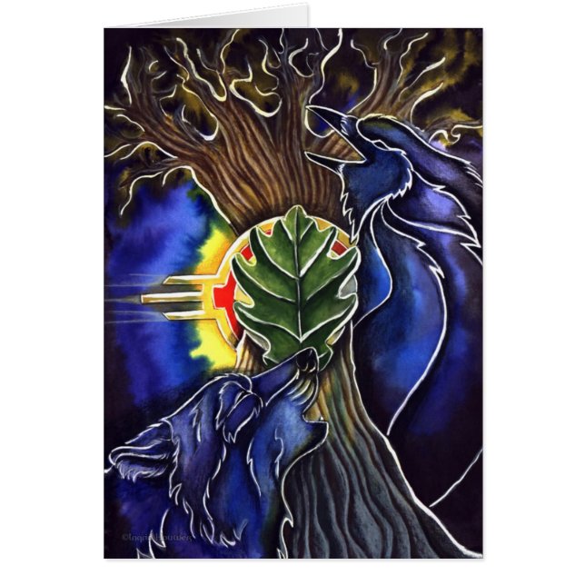 Cartão Carvalho da noite (Frente)