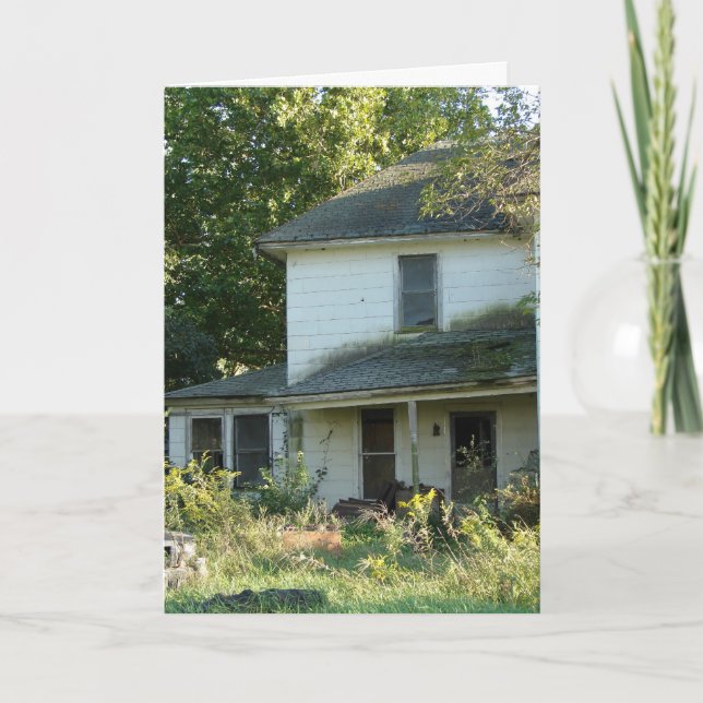 Cartão Casa Abandonada, Dia das Bruxas (Frente)