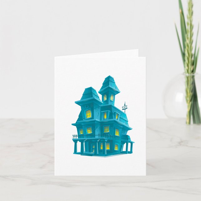 Cartão Casa Assombrada Mansão de Fantasmas de Halloween A (Criador carregado)