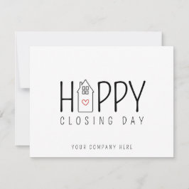 Cartão Casa Bonita Dia Feliz de Fechamento 