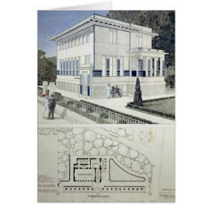 Cartão Casa de campo Wagner, Viena