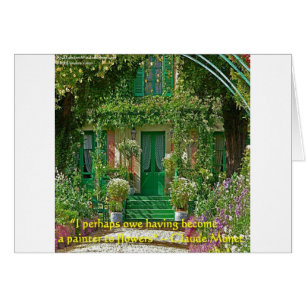 Cartão Casa de Claude Monet & Presentes de Citações Cartõ