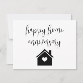 Cartão Casa de Coração Ousado Aniversário de Residência