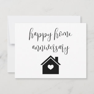 Cartão Casa de Coração Ousado Aniversário de Residência