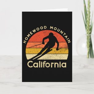 Cartão Casa de esqui vintage Homewood Mountain Califórnia