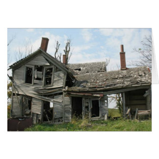 Cartão Casa de Fazendas dilapidida