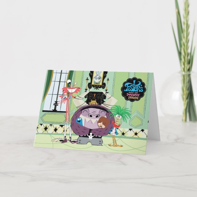 Cartão Casa de Foster para Amigos Imaginários | Grupo Hug (Frente)