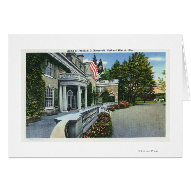 Cartão Casa de Franklin D Roosevelt (Frente Horizontal)