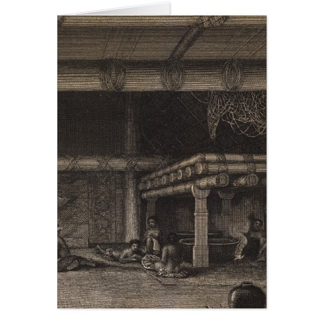 Cartão Casa de Garaningiou, Fiji (Frente)