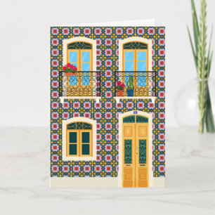 Cartão Casa de Lisboa com azulejos