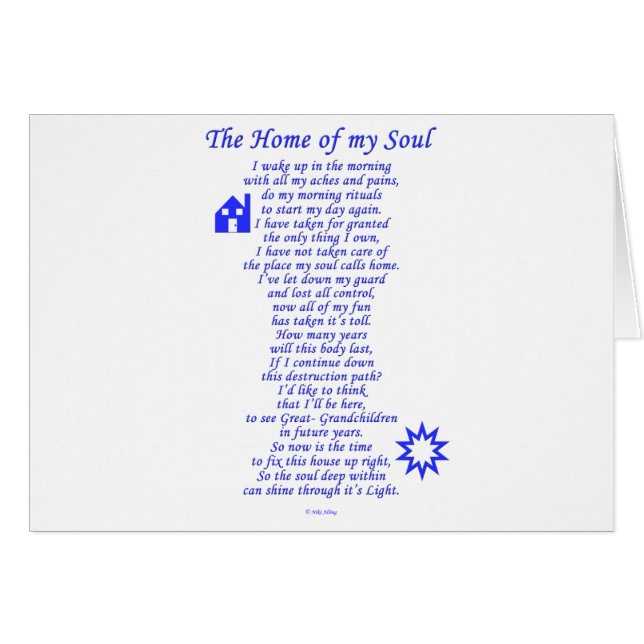 Cartão Casa de minha alma (Frente Horizontal)