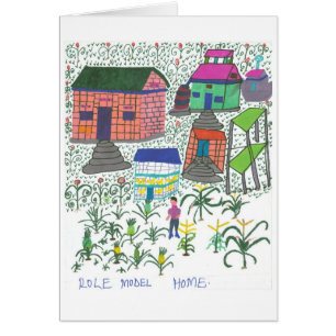 Cartão Casa de modelo de Meldah