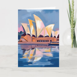 Cartão Casa de Ópera de Sydney Austrália Aquarela