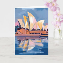 Cartão Casa de Ópera de Sydney Austrália Aquarela