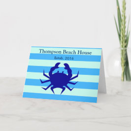 Cartão Casa de Praia Blue Crab Náutica
