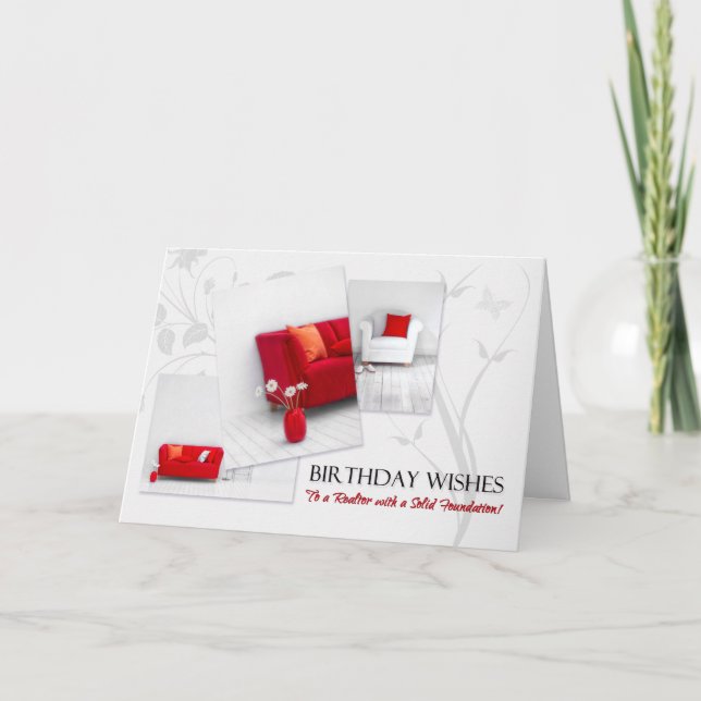 Cartão Casa do Interior Vermelho Branco Vermelho do Anive (Frente)