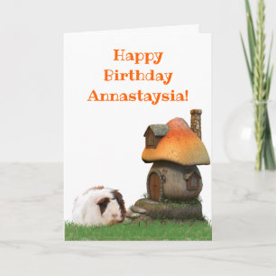 Cartão Casa dos Porcos de Aniversário para Crianças