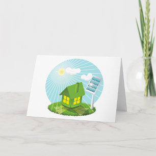 Cartão Casa Ecológica com Energia Solar