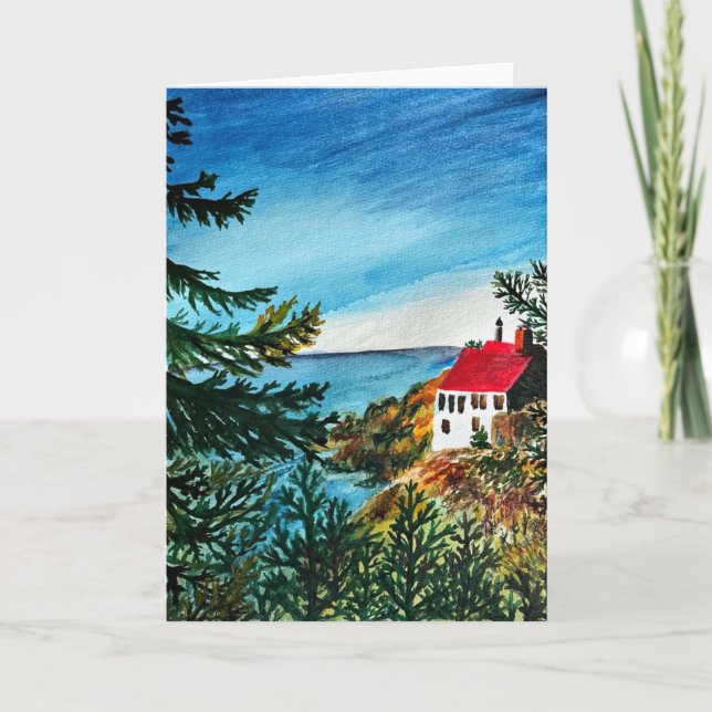 Cartão Casa em Oregon no Mar (Frente)