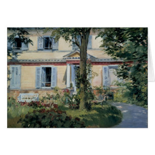 Cartão Casa em Rueil por Edouard Manet, Arte Fino Antigo