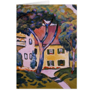 Cartão Casa em uma paisagem